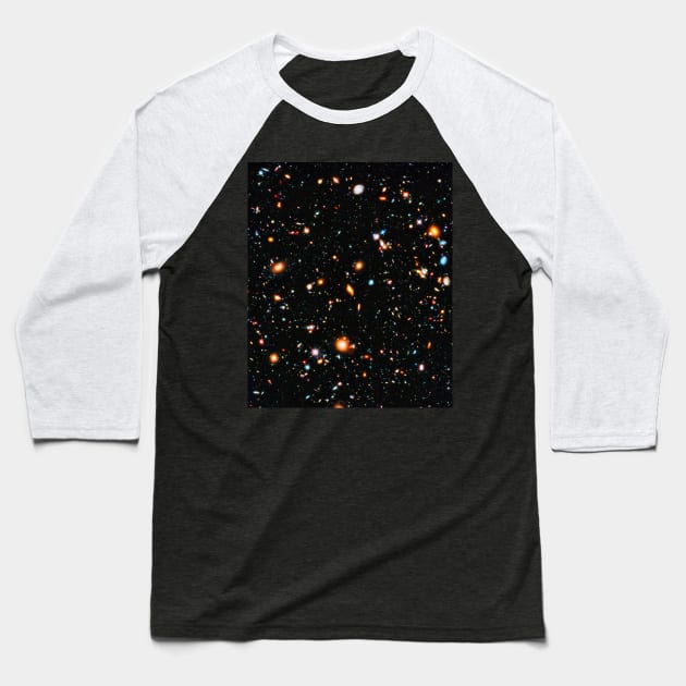 Hubble Extreme Deep Field Baseball T-Shirt by headrubble